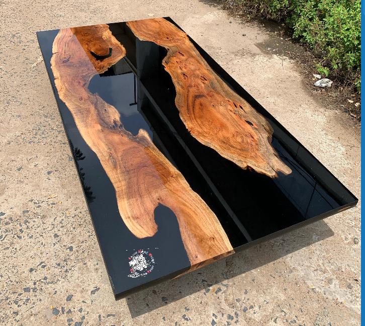 EPOXY RESIN TABLE 72"x36"30-40 MM Indian acacia wood) - 27
